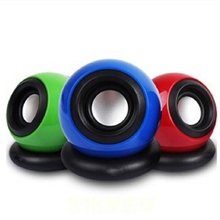 爱豹aibo/UN-25笔记本台式时尚迷你USB魔法球小音响2.0低音炮