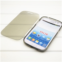 三星i9128手机套翻盖TPUi9128清水套水晶手机壳左右开触屏