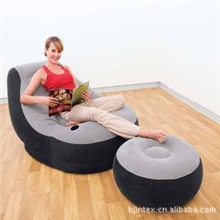美国intex6856468561单人充气沙发组合绒充气躺椅充气凳