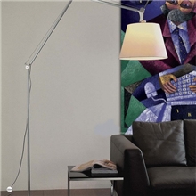 供应欧式现代酒店落地灯大号摇臂灯餐厅卧室客厅布艺地灯