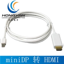 1.8MCY带音频苹果MiniDisplayportDP转HDMI公转接线镀金