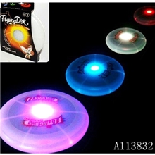 A113832七彩闪光飞盘新奇特飞盘郊外玩具光纤飞盘