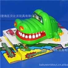 厂家直供游戏鳄鱼鱼口拔牙脱险游戏咬人玩具P罩包装