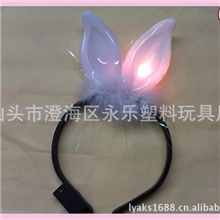 兔耳朵发夹(不/带毛)蝴蝶结发夹发光棒