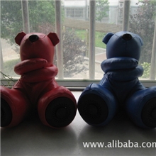 皮质毛绒玩具熊，音乐小熊，礼品玩具熊