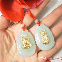 金镶玉金镶玉翡翠吊坠金镶玉批发B货材质低价批发