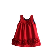 新款到货！欧美原单女童立体盘花呢子背心裙连衣裙