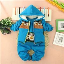 织里货源|羊羔绒熊出没三件套|冬季儿童套装|网络爆款童装