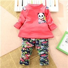 一手包邮|碎花裤子款套装批发|加厚加绒套装|韩版新款秋冬季童装