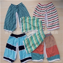 夏季宝宝短裤条纹开裆裤休闲裤睡裤空调裤童裤