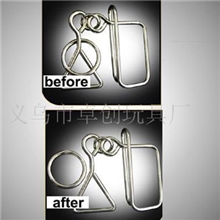 供应刀型玩具.铁制玩具九连环，木制孔明锁古典益智玩具