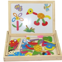 奇妙画板木质制积木幼儿智力奇妙画板磁性拼拼乐早教拼图拼板