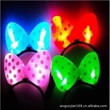 发光产品批发米奇蝴蝶结头箍发光发箍闪光蝴蝶结发光发卡70