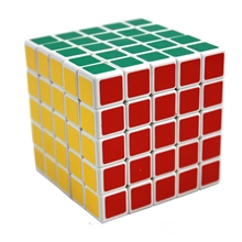 正品圣手五阶魔方批发黑白两色PVC贴纸弹簧结构手感超好竞速