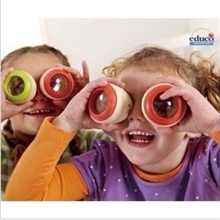 木制儿童玩具德国神奇万花筒蜂眼效果宝宝多棱镜观察外部世界