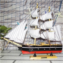 批发40cm帆船工艺品商务礼品地中海风格家居摆件帆船模型艺术品