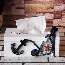 新款地中海系列家居收纳纸巾抽木制纸巾盒zakka工艺品摆件