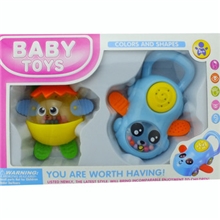 卡通摇铃2只装婴儿益智系列玩具摇铃系列玩具玩具批发