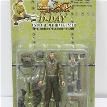 21世纪2战1:18美军兵人军事模型10637D-DAY1919A4机枪手