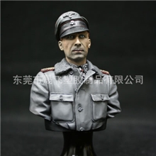 GK模型/仿真军事模型兵人/半身德军官/翻模喷油旧化