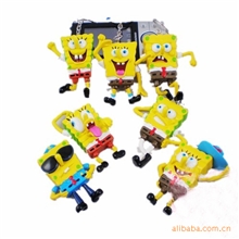 动漫玩具混批PVC公仔钥匙扣7款大海绵宝宝