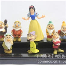 正版迪士尼公仔白雪公主与七个小矮人玩具套装动漫批发玩偶娃娃