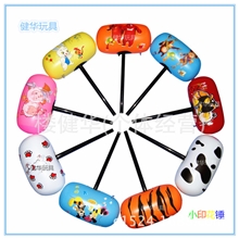 充气玩具厂家直销小千吨印花锤充气硬杆锤子熊出没喜羊羊愤怒小鸟