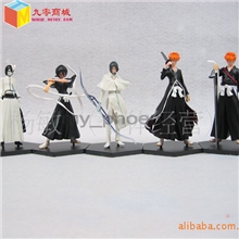 特价供应死神手办模型5款人物黑崎一护露祺亚PVC手办公仔一套价