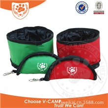 批发时尚折叠牛津布狗碗宠物外出便携式水碗狗食盆饮水器宠物水