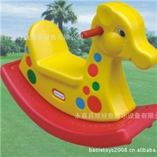 【优质直销】双色摇鹿摇马塑料摇马单人摇马*幼儿教具*