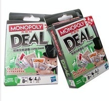 批发供应大富翁纸牌挂卡装桌面游戏DEALMONOPOLY外贸出口