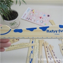 木制质尺子文具四款卡可爱通动物尺子文具厂家直销批发定制