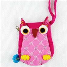 民族风猫头鹰零钱包卡通钥匙包可爱布包手工布艺女士包包批发