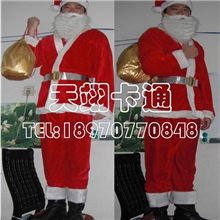 圣诞服装圣诞卡通服装圣诞服饰圣诞老人服装七件套优质金丝绒