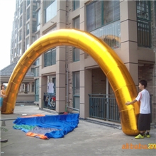 【智鸿气模】拱门充气拱门6米金色拱门行走卡通彩虹门
