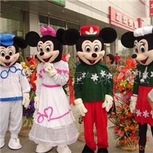 米奇，毛绒人偶，卡通气模，毛绒道具，卡通服装