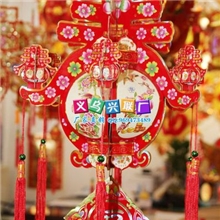 年货新年装饰品喜庆春节灯笼批发灯笼春PM1-3小号一对