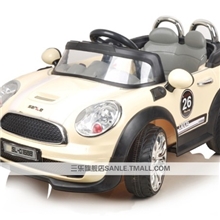 三乐新款童车Minicooper儿童电动车四通道遥控宝马4轮跑车