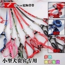 厂家物用品批发涤纶印花骨头宠物绳胸背带宠物牵引带1.0宽