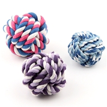 大号9cm棉绳球宠物玩具狗狗耐咬磨牙骨头编织球棉绳玩具