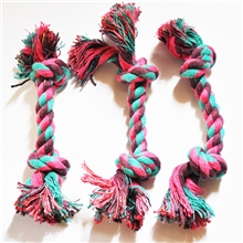 小号热销宠物棉绳玩具磨牙耐咬双结棉绳狗玩具20cm棉结骨