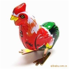 供应铁皮跳公鸡/铁皮玩具怀旧玩具