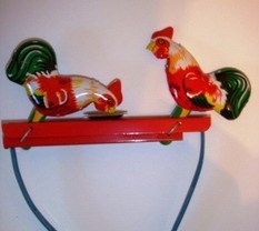 供应铁皮公鸡啄米/铁皮玩具怀旧玩具