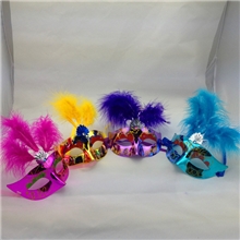 厂家直销化妆舞会面具儿童节装扮电镀羽毛面具整箱起批