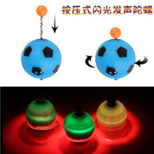 厂家直销手拧足球陀螺儿童玩具闪光带音乐世界儿童益智玩具