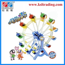 七巧匠缤纷嘉年华3200pcsDIY益智摩天轮模型3D拼图玩具批发