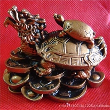树脂动物/树脂龙龟/龙龟背着小龟/风水产品