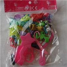 供应玩具配件包38件套芭比娃娃配件芭比鞋子包包梳子镜子