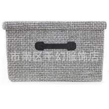 批发外贸环保家居用品草编布艺可折叠收纳箱整理箱收纳盒大号