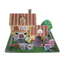 厂家直销拼图批发羊羊小屋储蓄罐立体拼图3D拼图拼图拼版